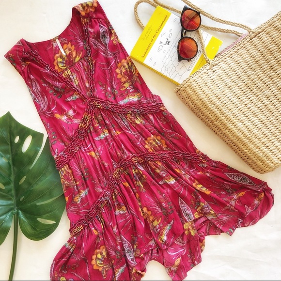 Free People Dresses & Skirts - Free People Fuchsia Purple Haze Tunic Size M EUC